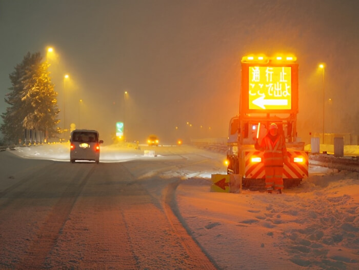 通行止め規制の画像