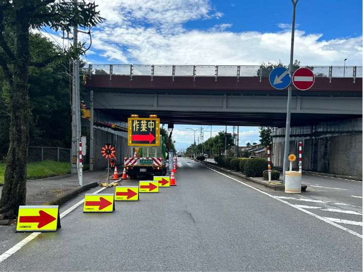 車線規制の画像